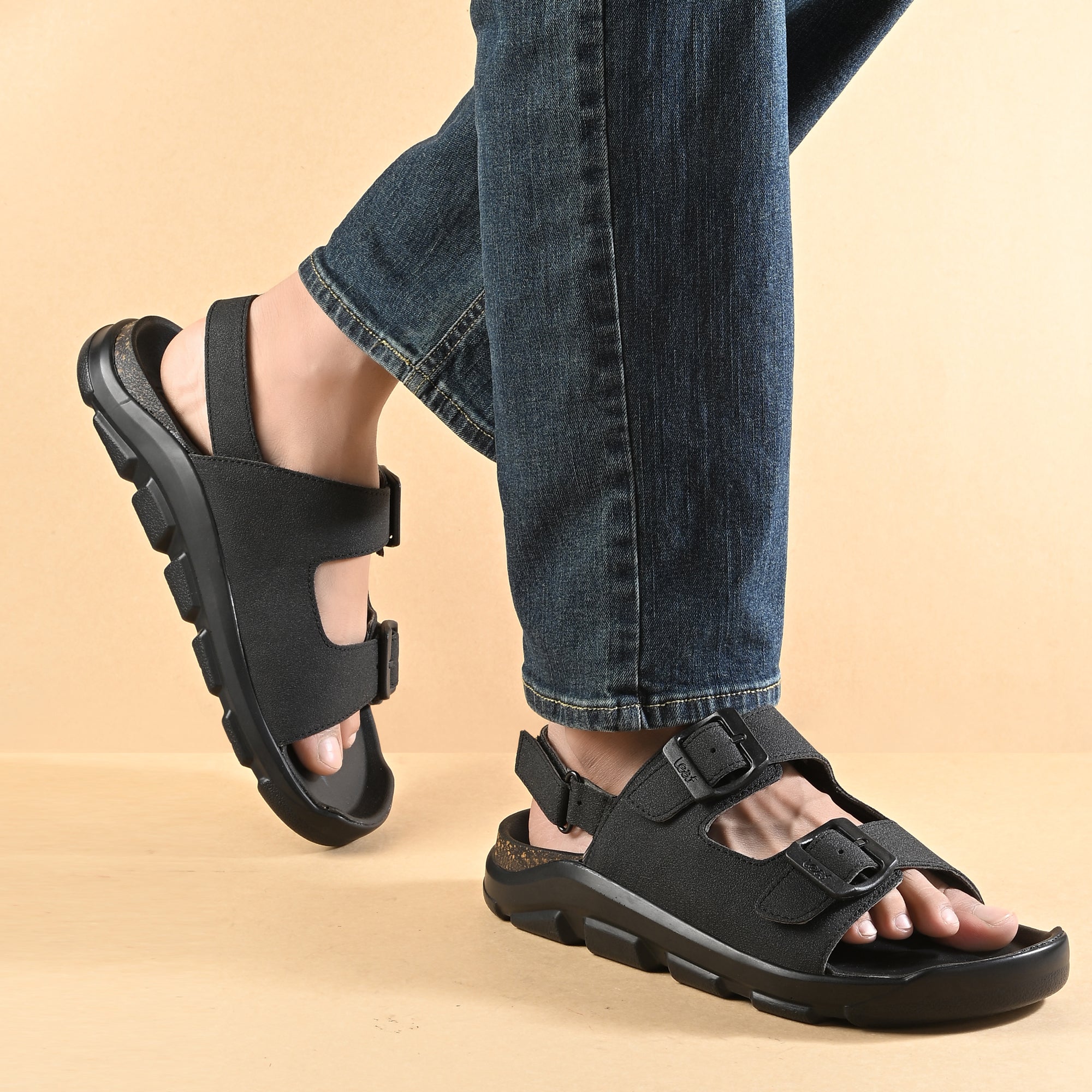 ArcHeaven Sandals For Knee and hip pain with neuropathic materials | Unisex Black