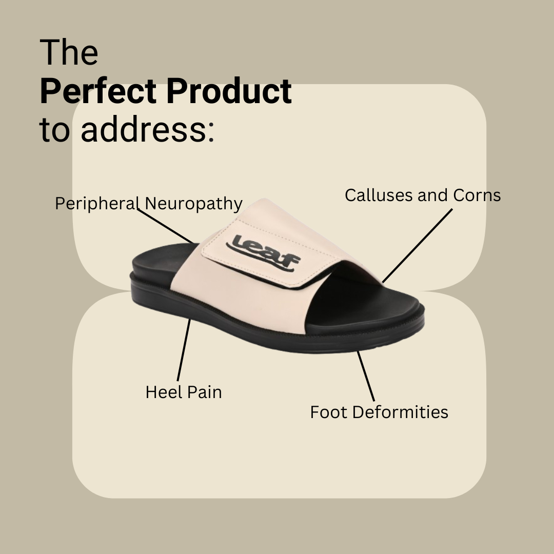 Diabetic Cushion care Anti-Friction Slippers | Unisex Beige