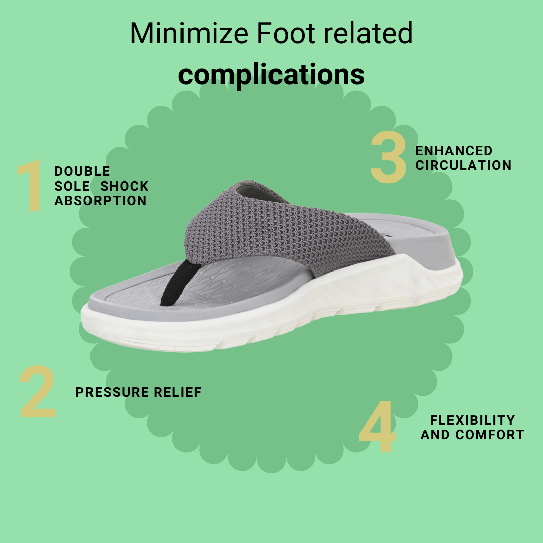Heel pain and swelling care Slippers | Unisex Grey