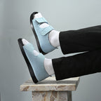 Diabetic Comfy-Pro Snow Sandal for reduction of burning and loss of sensation. 2 straps Blue