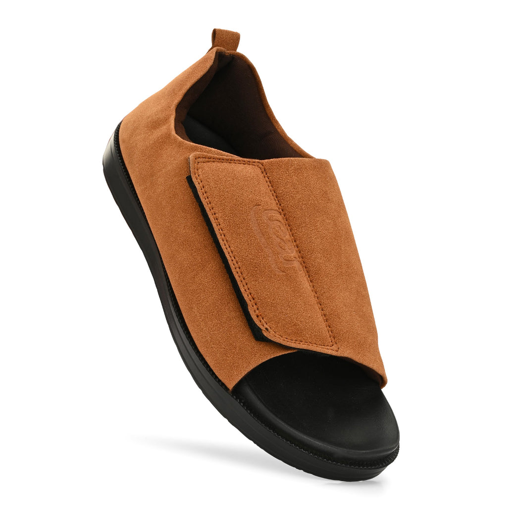 Diabetic Comfy-Pro Buddy Sandal for reduction of burning and loss of sensation. 1 Strap Brown