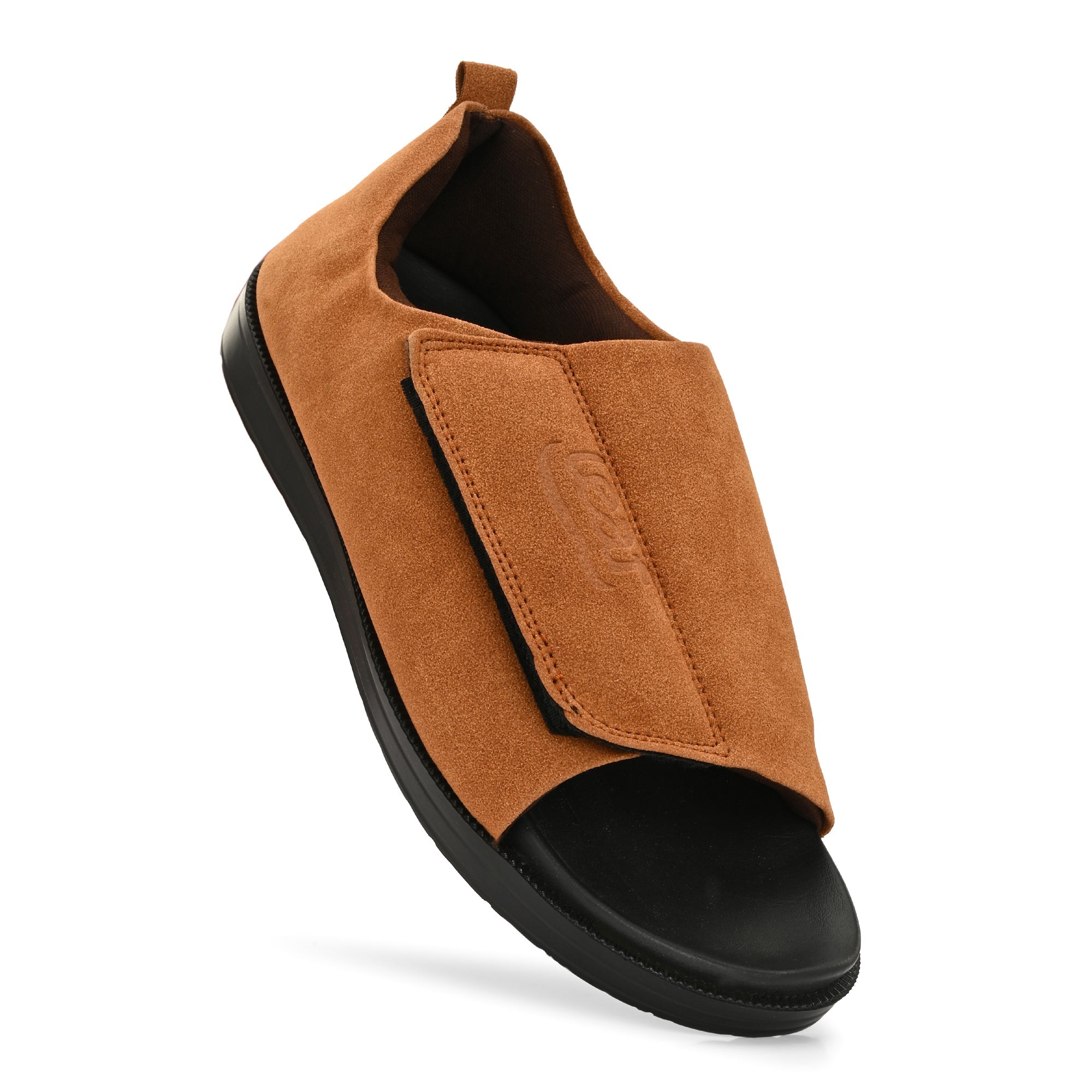 Diabetic Comfy-Pro Buddy Sandal for reduction of burning and loss of sensation. 1 Strap Brown
