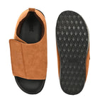 Diabetic Comfy-Pro Buddy Sandal for reduction of burning and loss of sensation. 1 Strap Brown