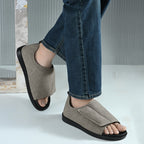 Diabetic Comfy-Pro Buddy Sandal for reduction of burning and loss of sensation. 1 Strap Grey