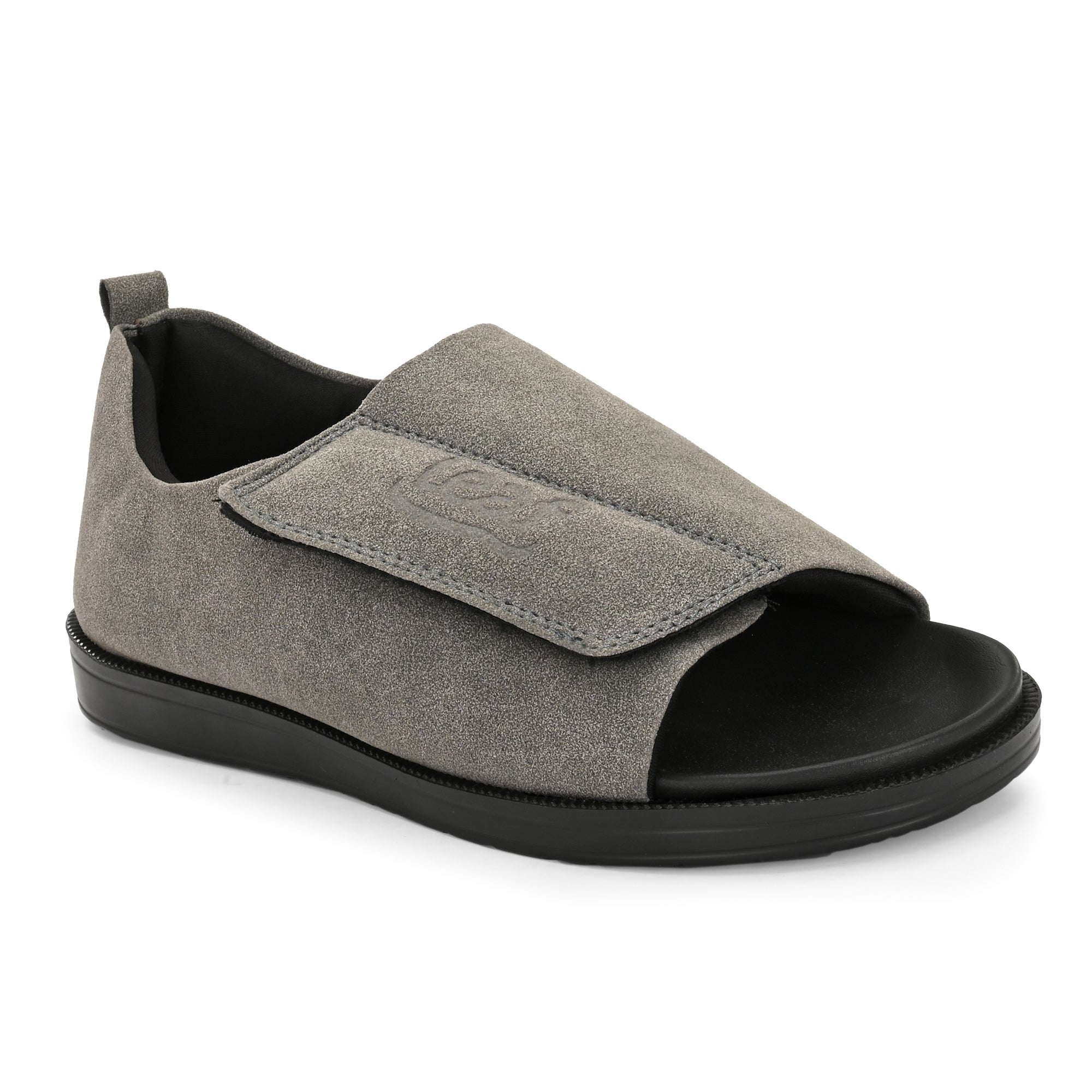 Diabetic Comfy-Pro Buddy Sandal for reduction of burning and loss of sensation. 1 Strap Grey
