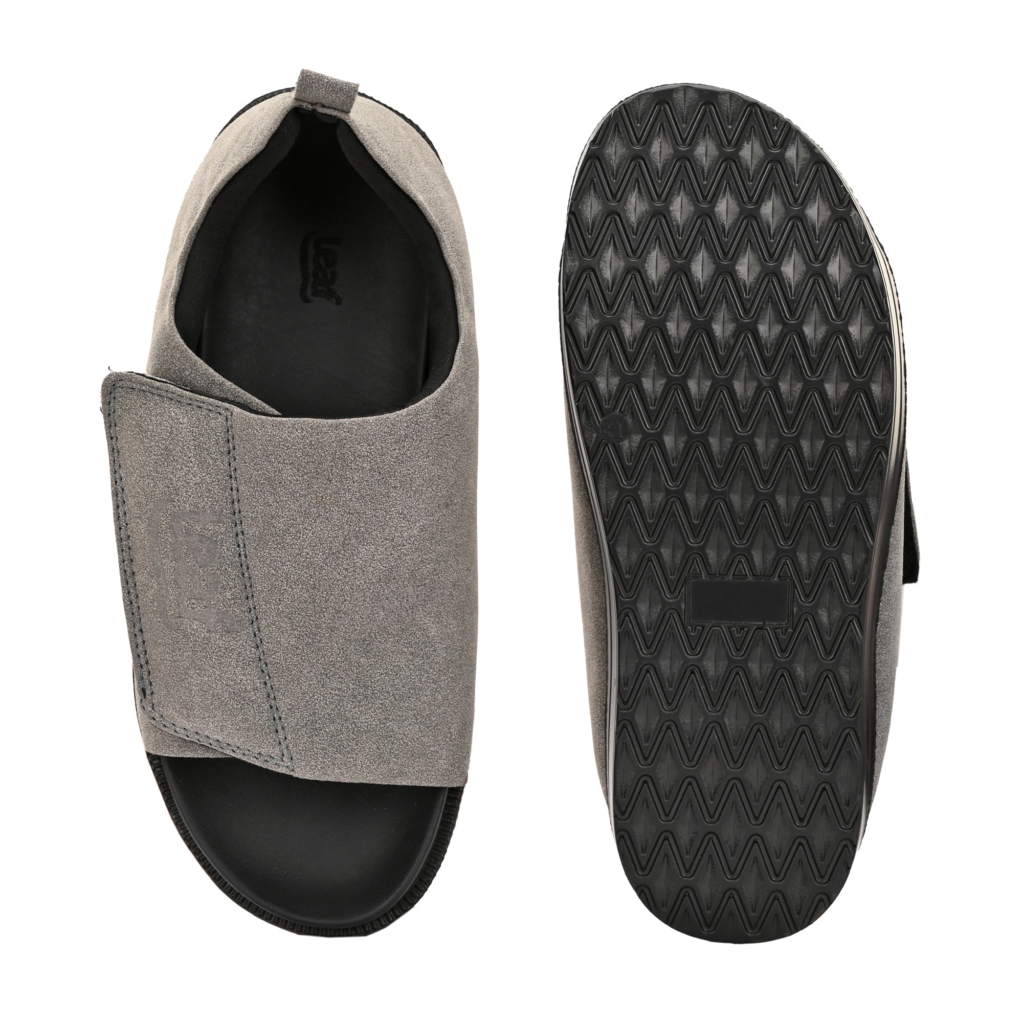Diabetic Comfy-Pro Buddy Sandal for reduction of burning and loss of sensation. 1 Strap Grey