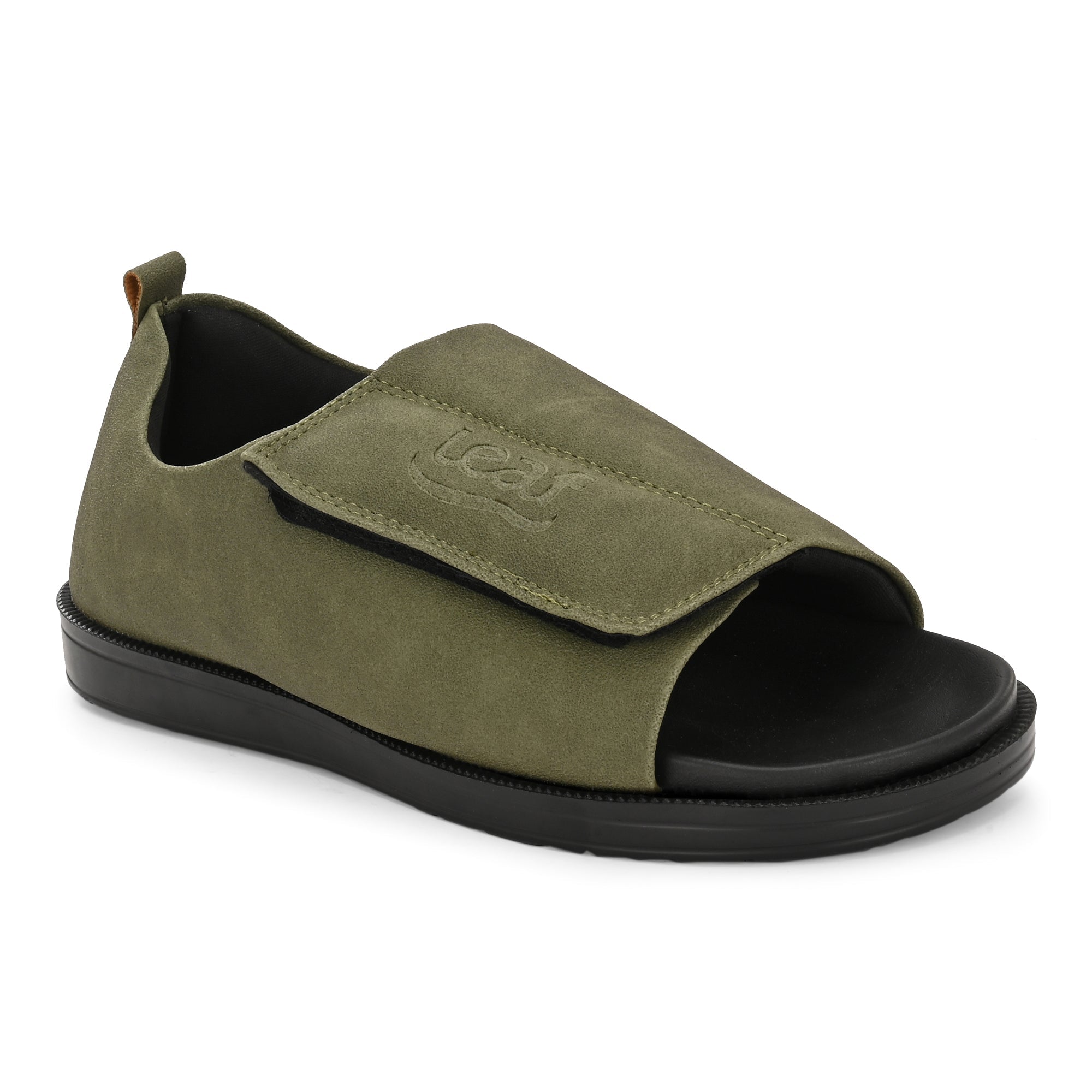 Diabetic Comfy-Pro Buddy Sandal for reduction of burning and loss of sensation. 1 Strap Olive