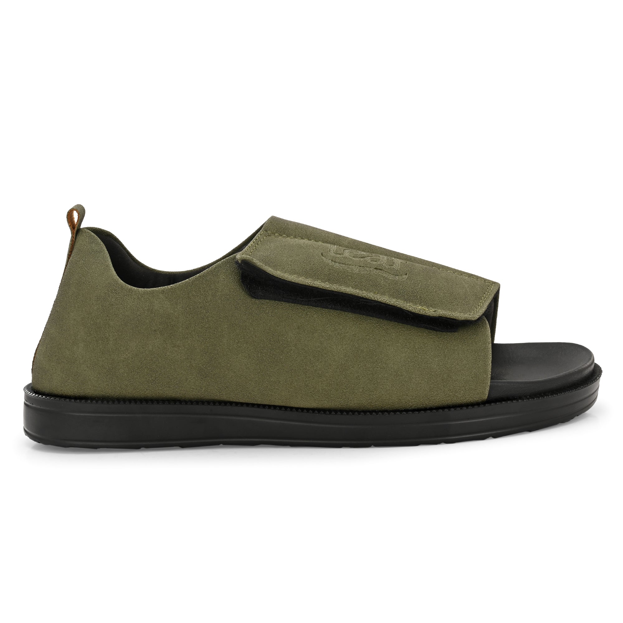 Diabetic Comfy-Pro Buddy Sandal for reduction of burning and loss of sensation. 1 Strap Olive