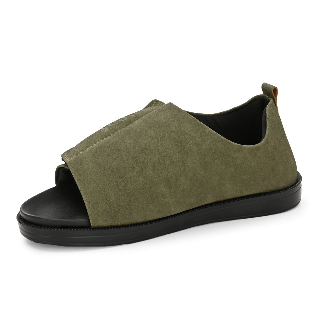 Diabetic Comfy-Pro Buddy Sandal for reduction of burning and loss of sensation. 1 Strap Olive