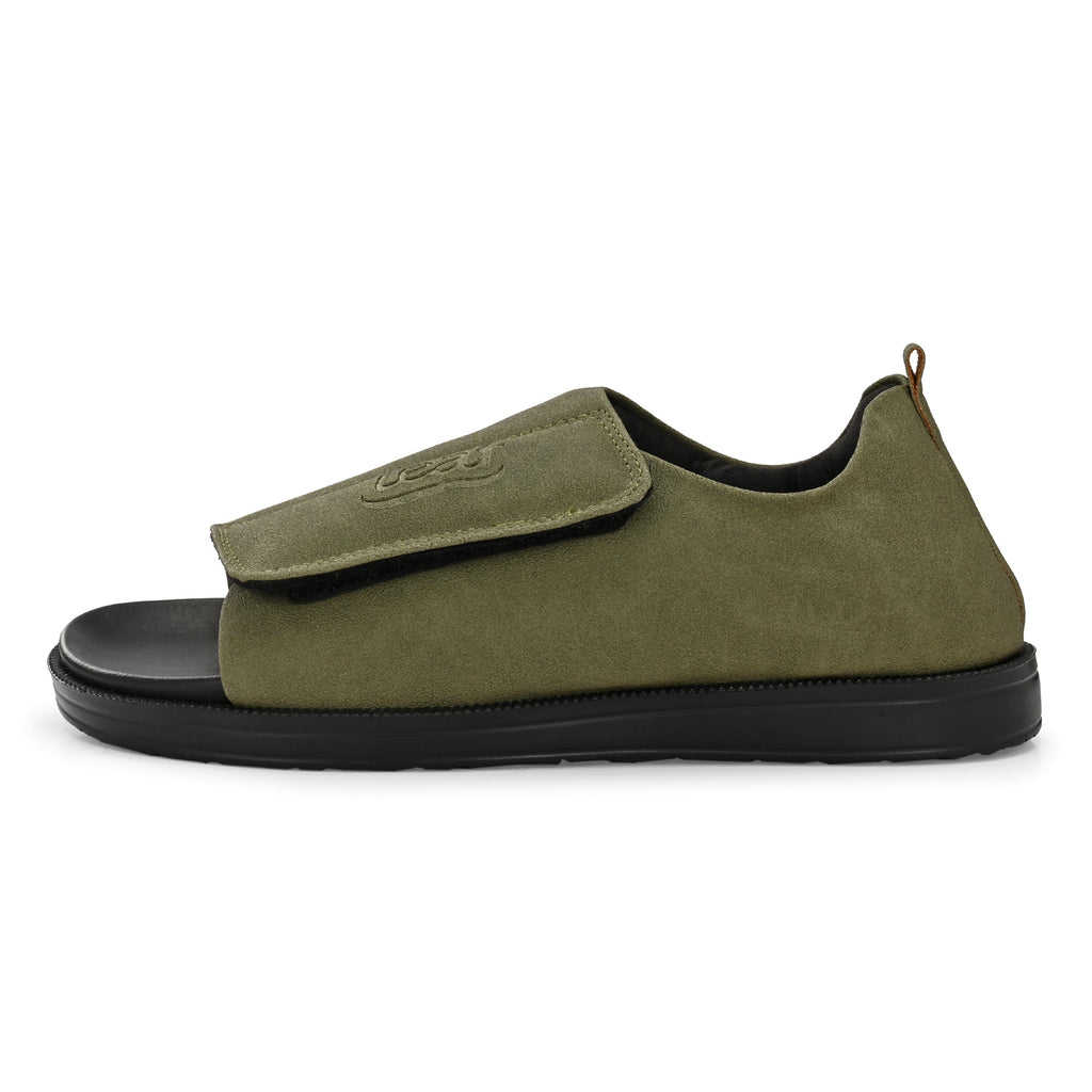 Diabetic Comfy-Pro Buddy Sandal for reduction of burning and loss of sensation. 1 Strap Olive