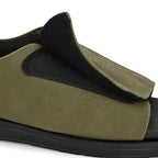 Diabetic Comfy-Pro Buddy Sandal for reduction of burning and loss of sensation. 1 Strap Olive