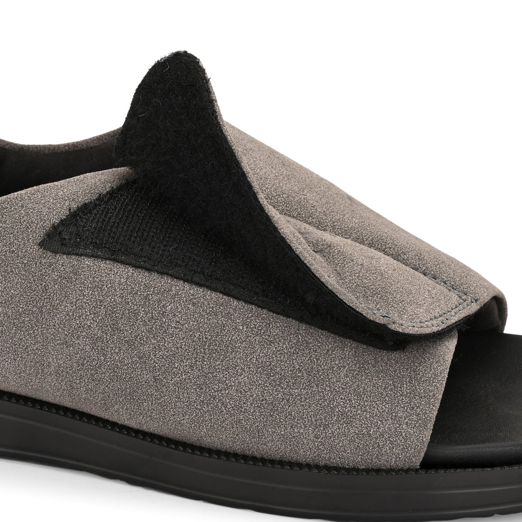 Diabetic Comfy-Pro Buddy Sandal for reduction of burning and loss of sensation. 1 Strap Grey