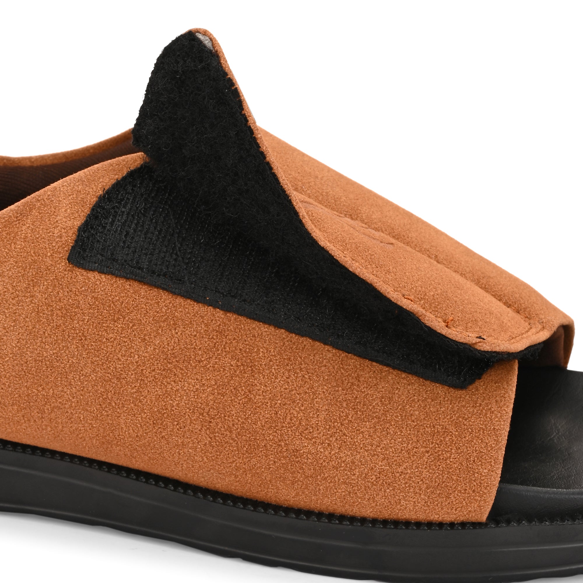 Diabetic Comfy-Pro Buddy Sandal for reduction of burning and loss of sensation. 1 Strap Brown