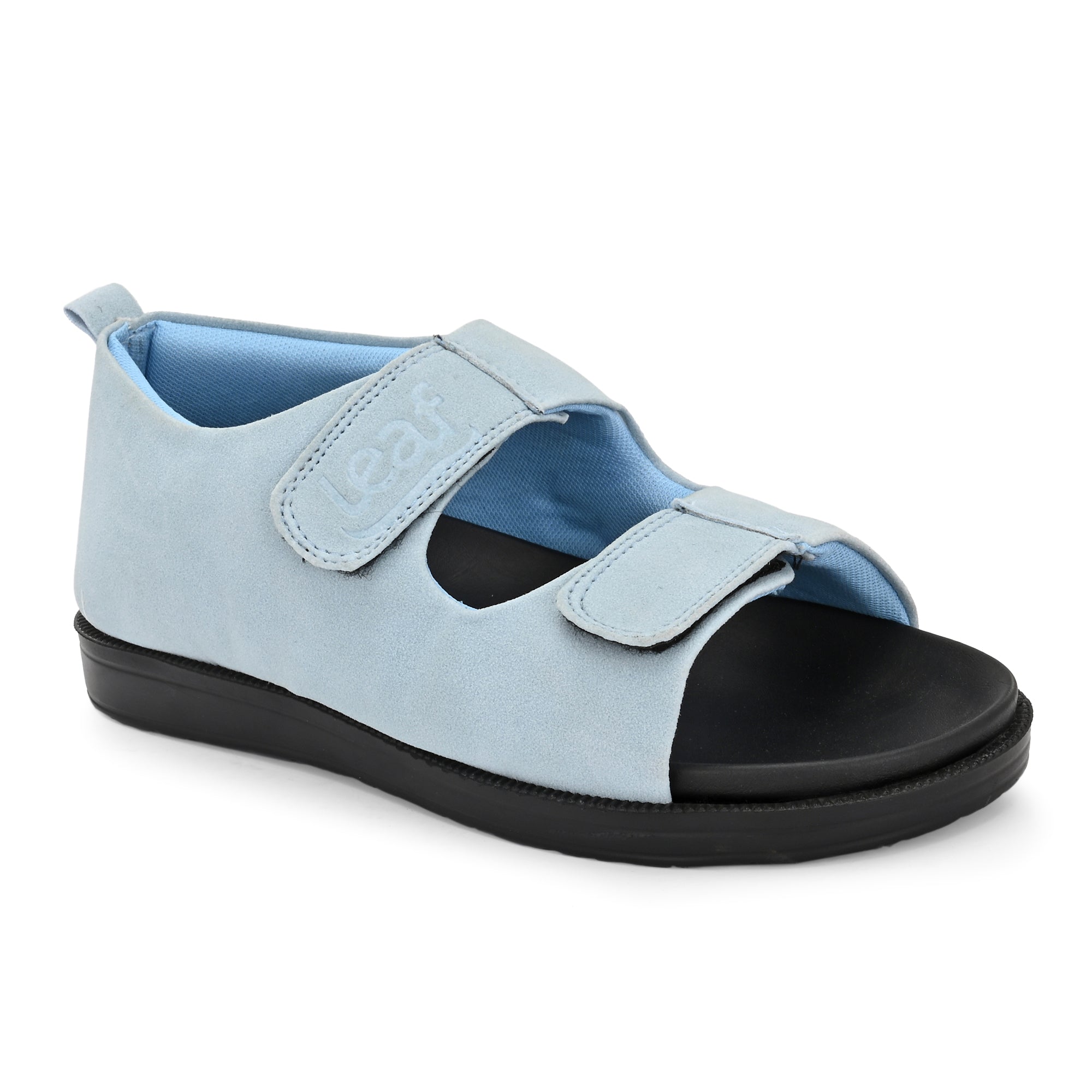Diabetic Comfy-Pro Snow Sandal for reduction of burning and loss of sensation. 2 straps Blue