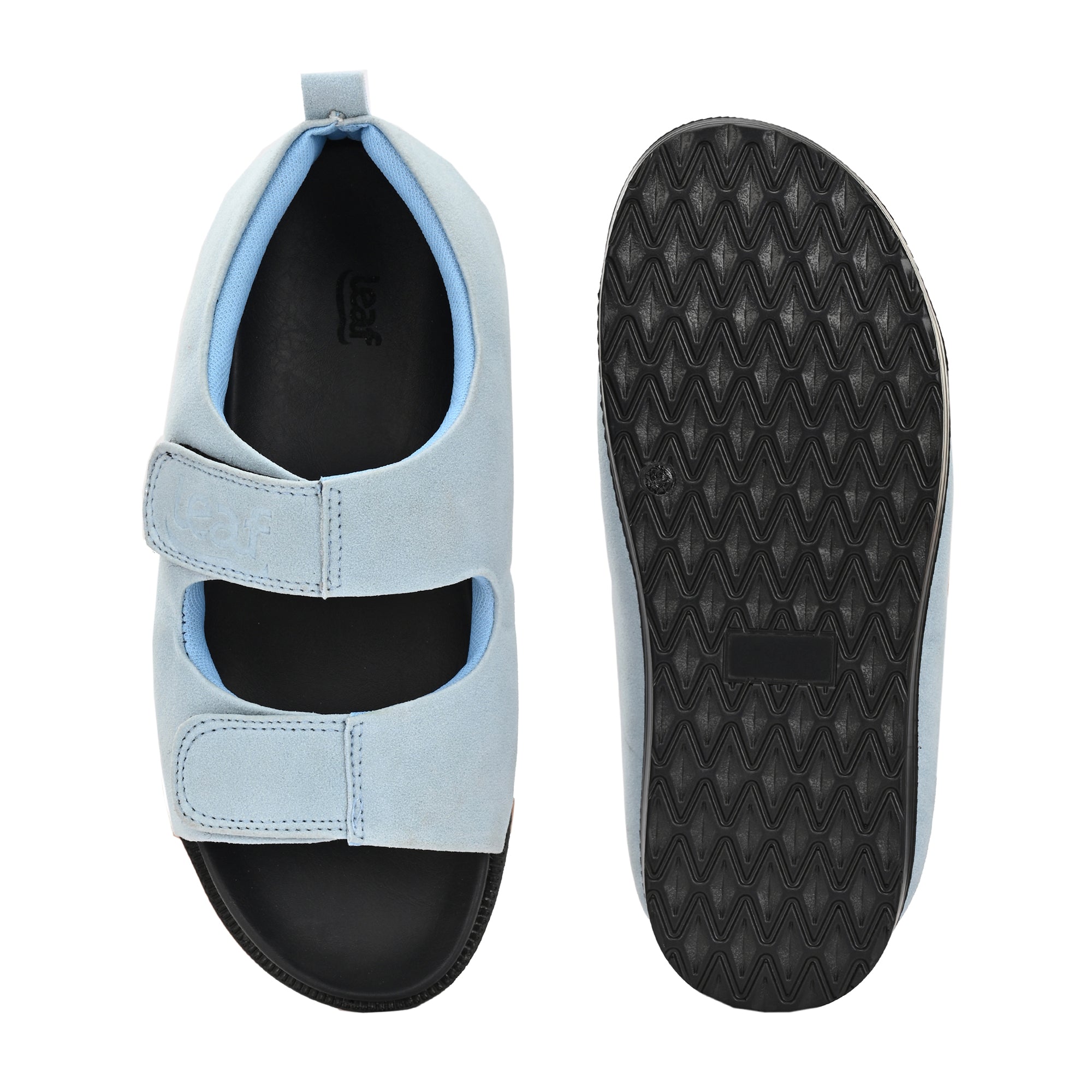 Diabetic Comfy-Pro Snow Sandal for reduction of burning and loss of sensation. 2 straps Blue