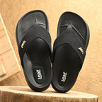 Leaf heel pain comfort slippers for women Black