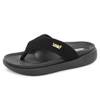 Leaf heel pain comfort slippers for women Black