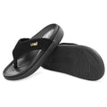 Leaf heel pain comfort slippers for women Black