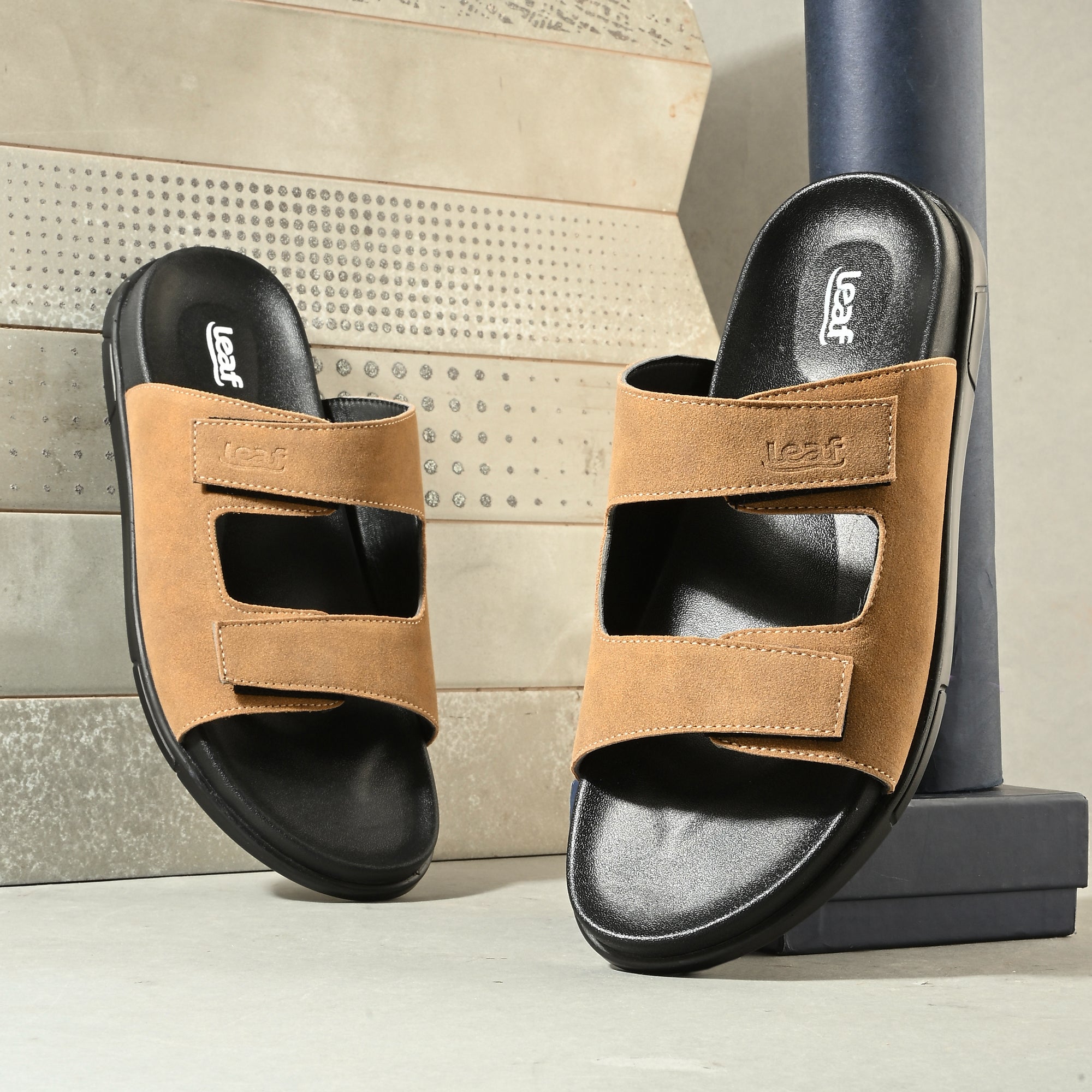 Leaf Compression Max Heel pain and swelling care Slippers High Compression Double Strap | Unisex Beige
