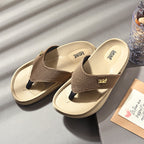Leaf heel pain comfort slippers for women Beige