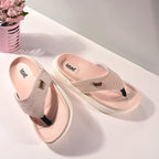 Leaf heel Pain comfort slippers for women Pink