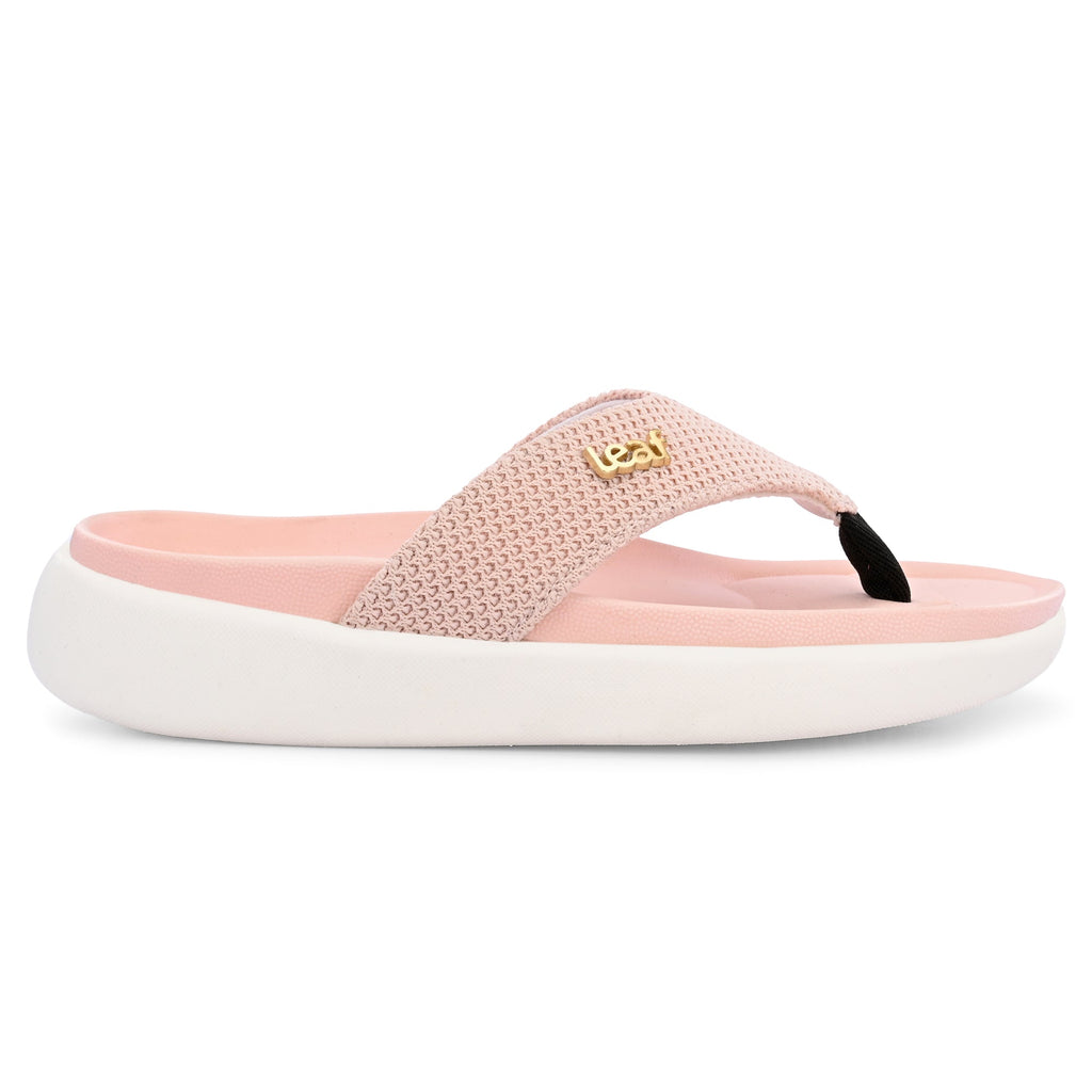 Leaf heel Pain comfort slippers for women Pink