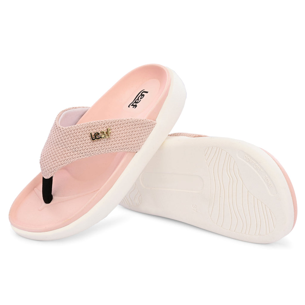 Leaf heel Pain comfort slippers for women Pink