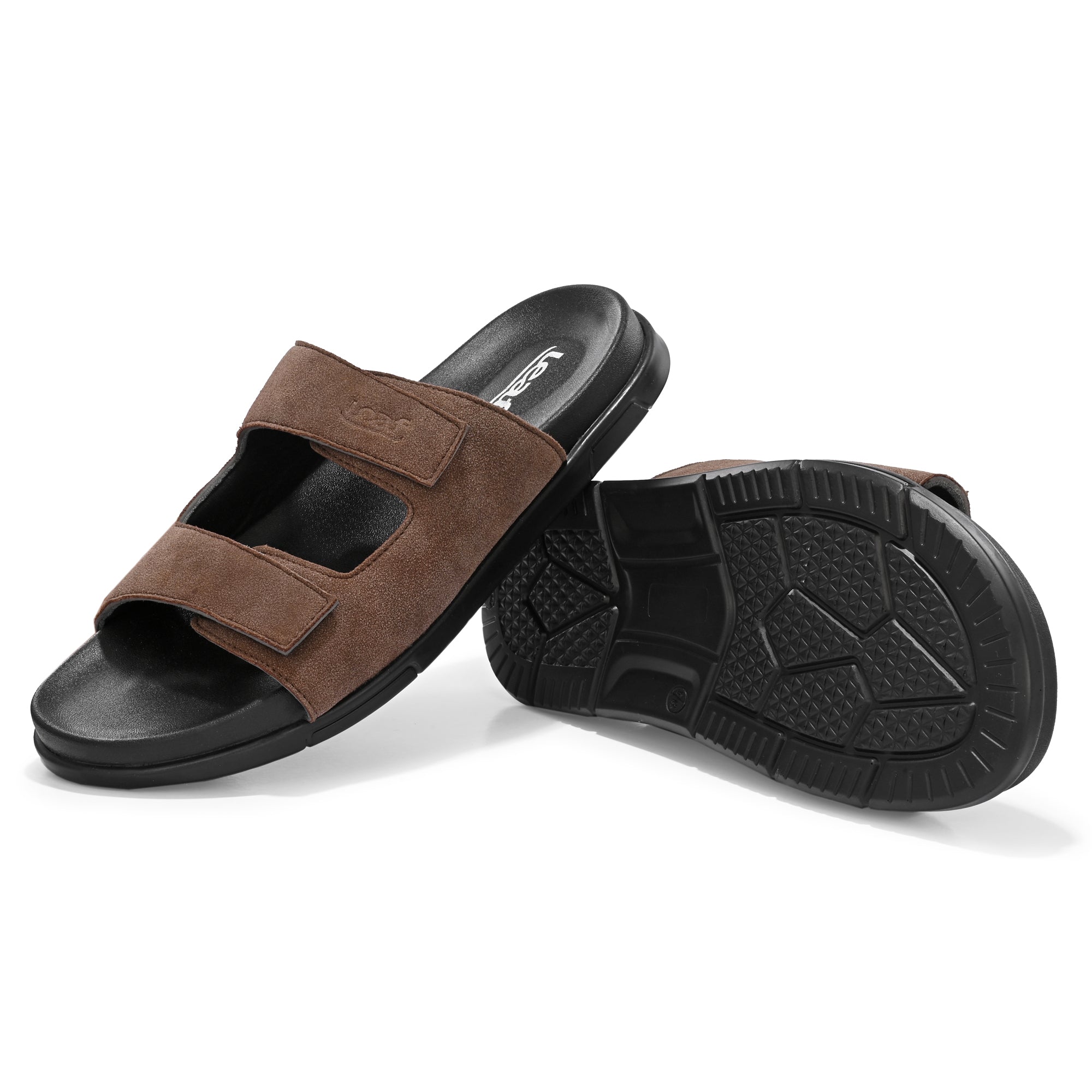 Leaf Compression Max Heel pain and swelling care Slippers High Compression Double Strap | Unisex Brown