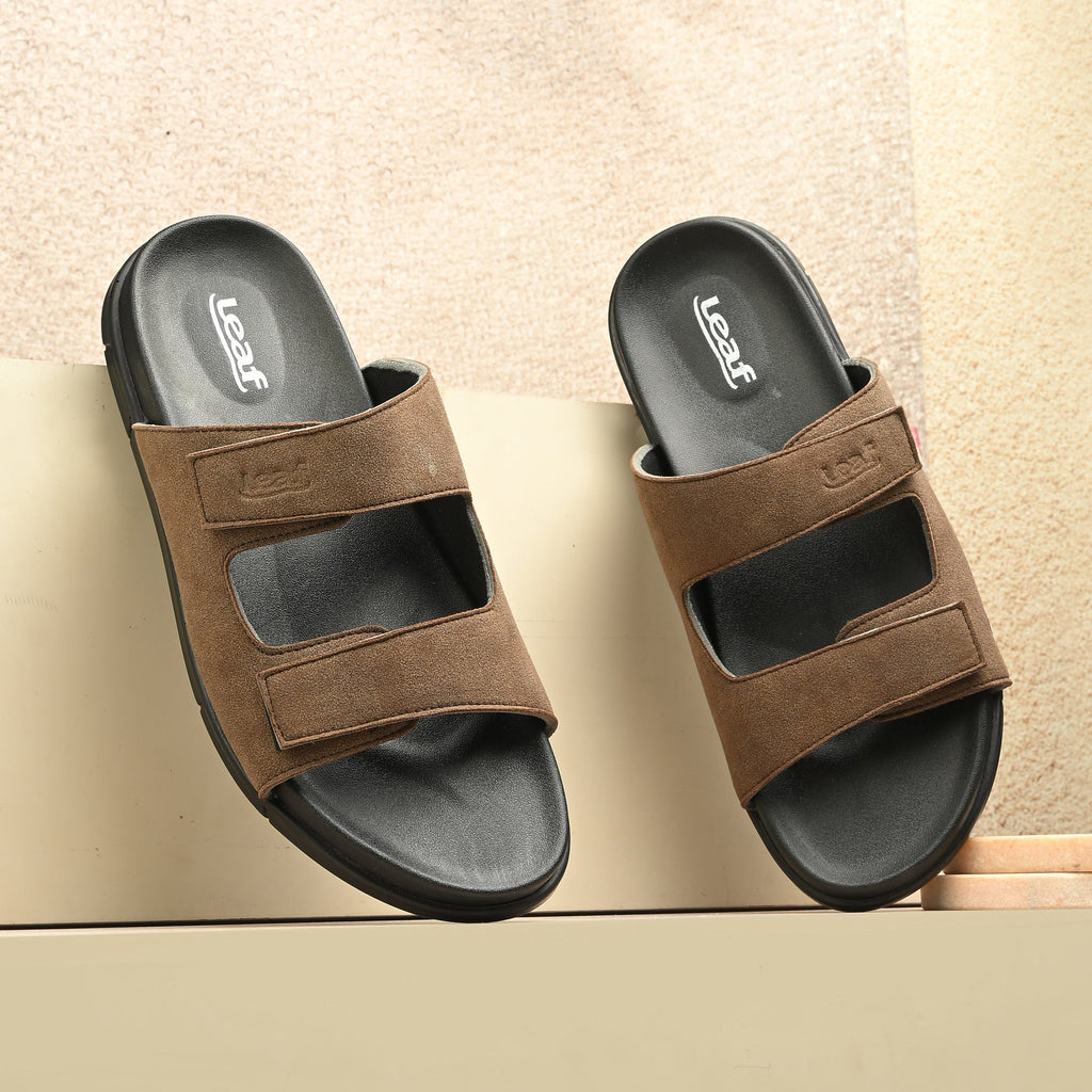 Leaf Compression Max Heel pain and swelling care Slippers High Compression Double Strap | Unisex Brown