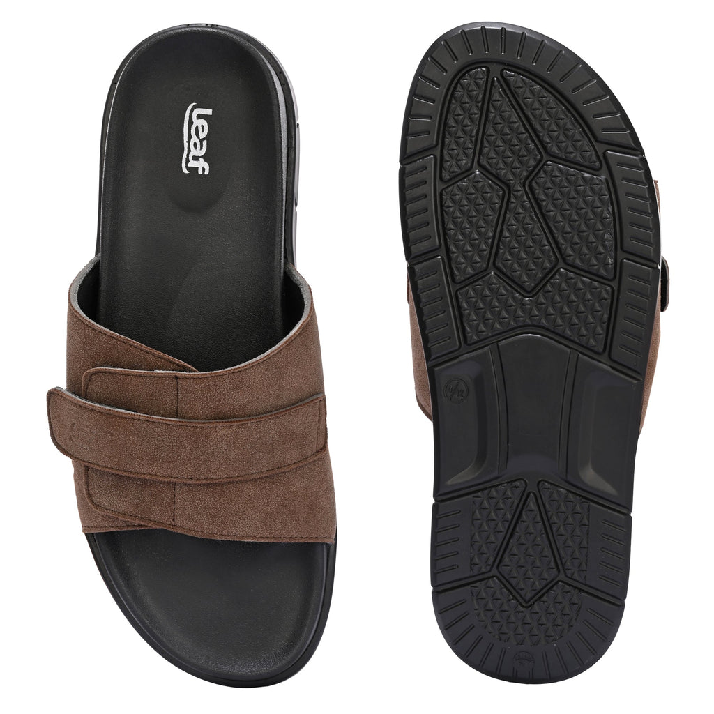 Leaf Compression Max Heel pain and swelling care Slippers High Compression Single Strap | Unisex Brown